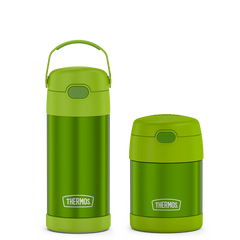 12oz FUNtainer Water Bottle & 10oz Food Jar Bundle - Lime