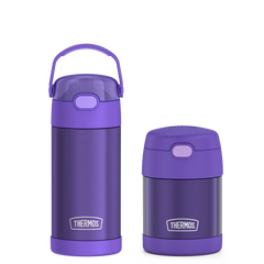 12oz FUNtainer Water Bottle & 10oz Food Jar Bundle - Purple