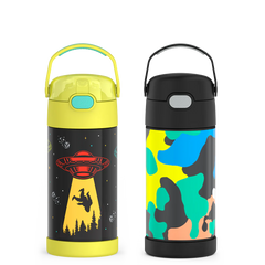 12oz FUNtainer Water Bottles Out of This World & Neon Camo Bundle