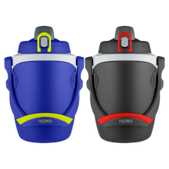 64oz Insulated Water Bottle Blue & Black Bundle