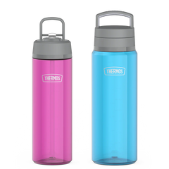 26oz Straw Lid & 32oz Screw Top Lid Lightweight Water Bottle Bundle - Aubergine & Teal