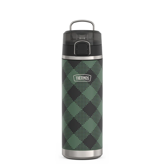 24oz ICON™ WATER BOTTLE WITH SPOUT - EVERGREEN CHECK