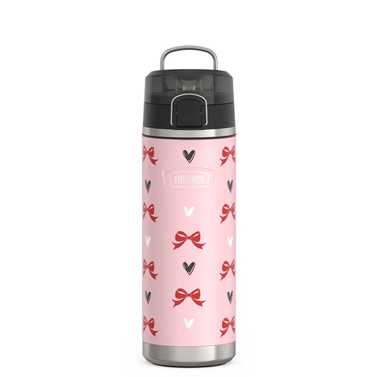 24oz ICON™ WATER BOTTLE WITH SPOUT - RIBBON HEARTS