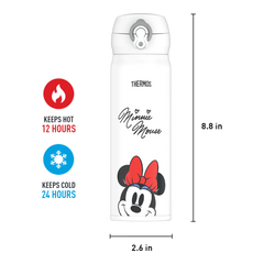 16oz STAINLESS STEEL DIRECT DRINK BOTTLE - DISNEY MINNIE MOUSE SIGNATURE