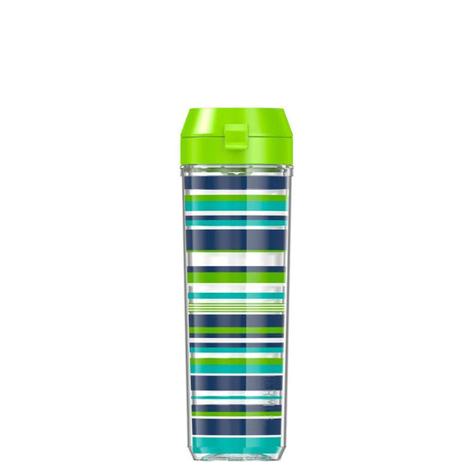 24oz DOUBLE WALL WATER BOTTLE NAVY STRIPES