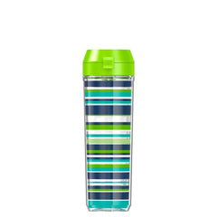 24oz DOUBLE WALL WATER BOTTLE NAVY STRIPES