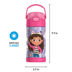 12oz FUNTAINER® WATER BOTTLE GABBY'S DOLLHOUSE