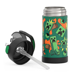 12oz FUNTAINER® WATER BOTTLE MINECRAFT
