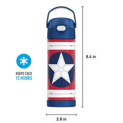 16oz FUNTAINER® WATER BOTTLE CAPTAIN AMERICA