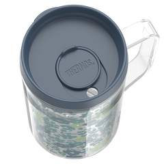 16oz DOUBLE WALL DESK MUG BLUE FLORAL