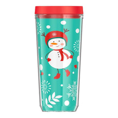 16oz DOUBLE WALL TUMBLER SNOWMAN