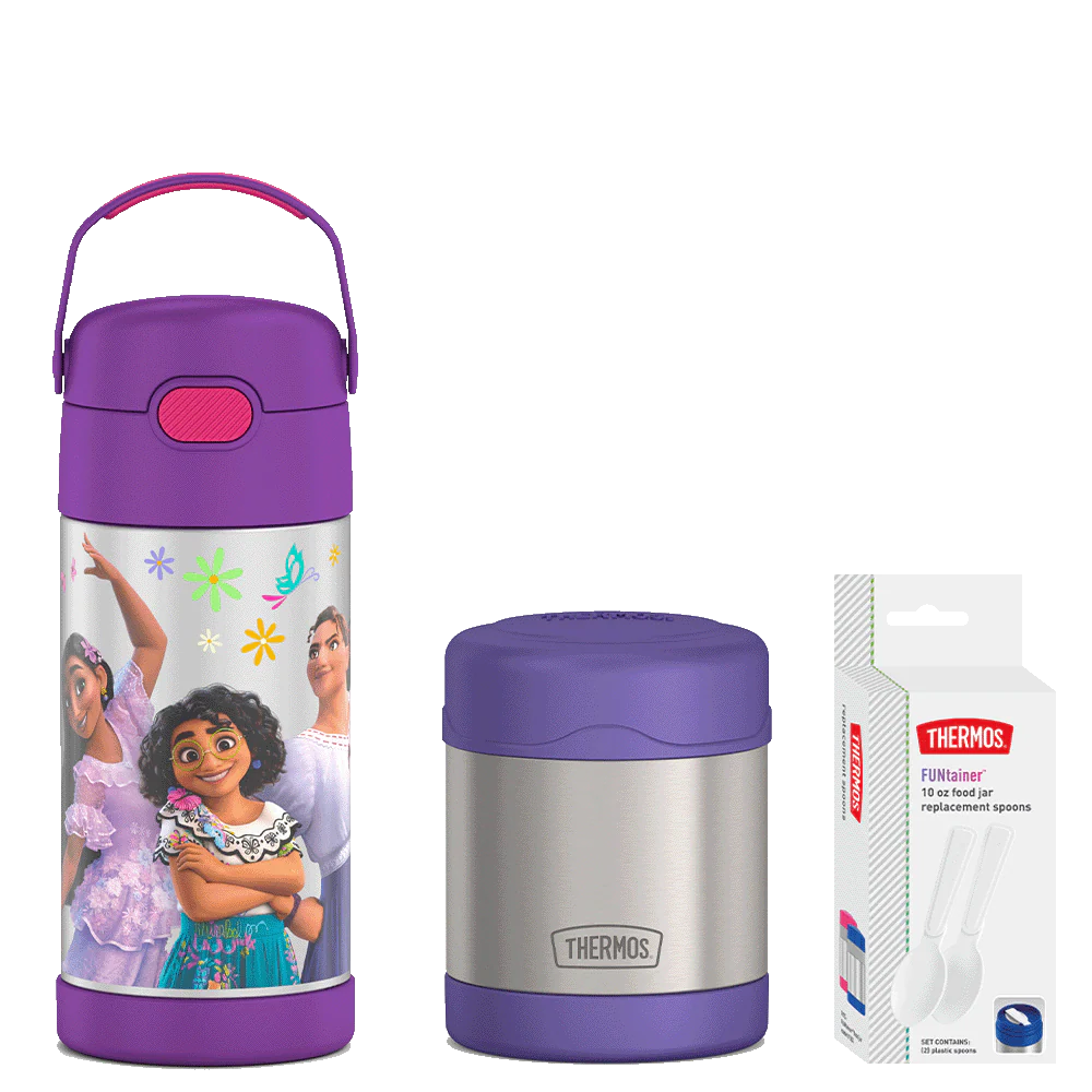 12oz Encanto FUNtainer Water Bottle & 10oz Food Jar Bundle