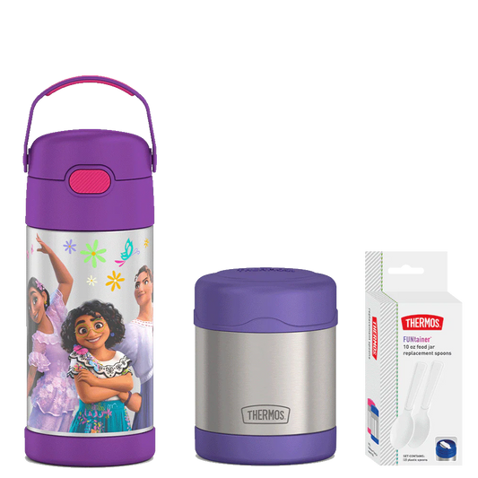 12oz Encanto FUNtainer Water Bottle & 10oz Food Jar Bundle