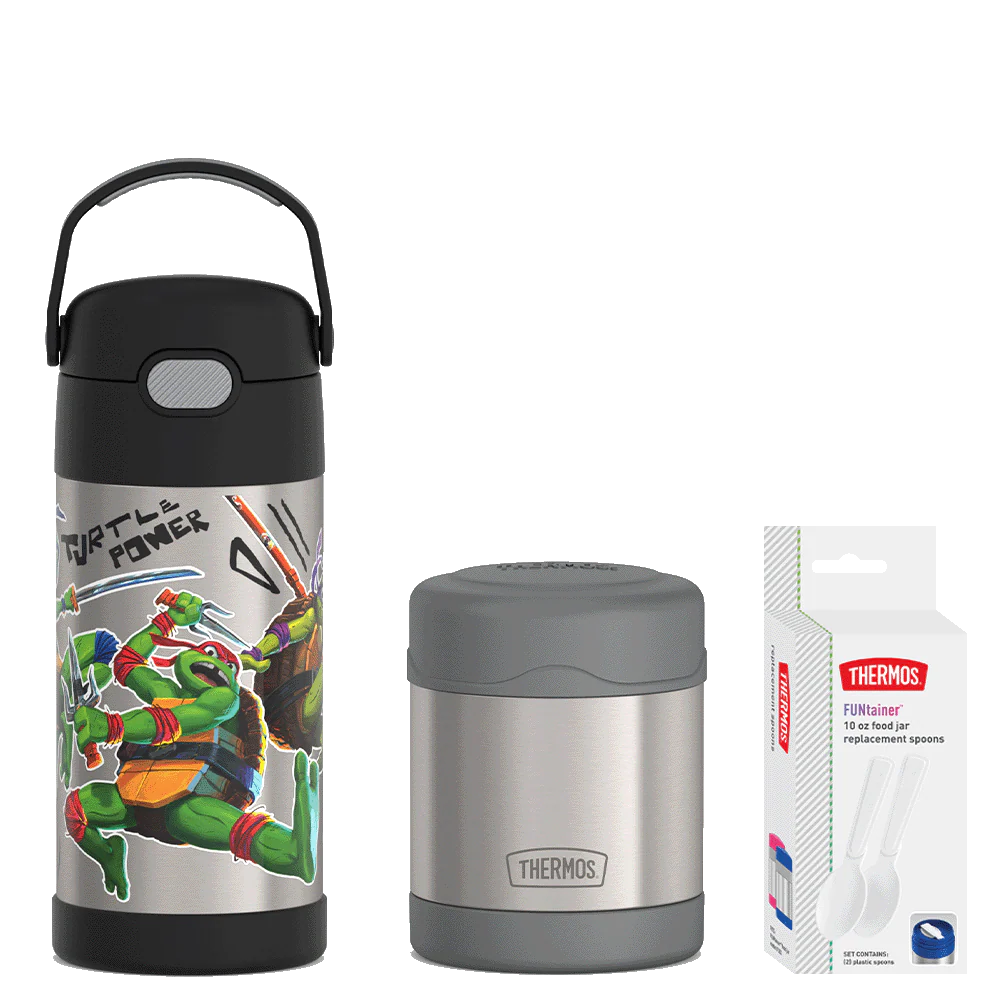 12oz Teenage Mutant Ninja Turtles Water Bottle & 10oz Food Jar