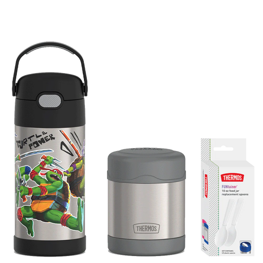 12oz Teenage Mutant Ninja Turtles Water Bottle & 10oz Food Jar