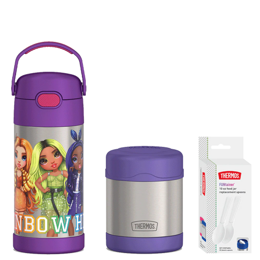 12oz Rainbow High FUNtainer Water Bottle & 10oz Food Jar Bundle