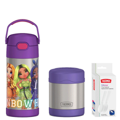 12oz Rainbow High FUNtainer Water Bottle & 10oz Food Jar Bundle