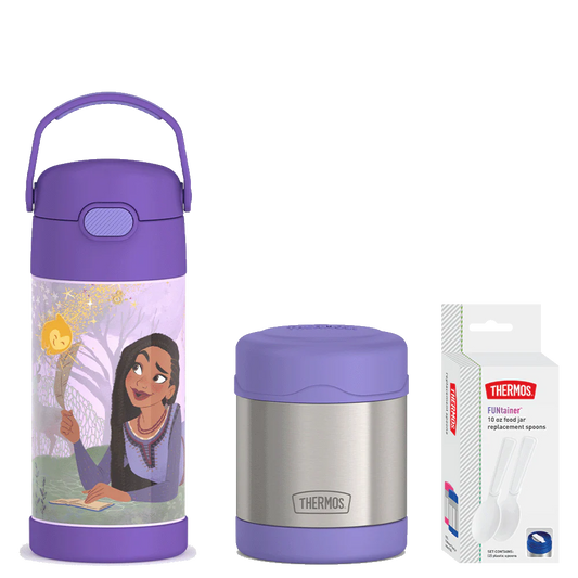 12oz Disney's Wish FUNtainer Water Bottle & 10oz Food Jar Bundle