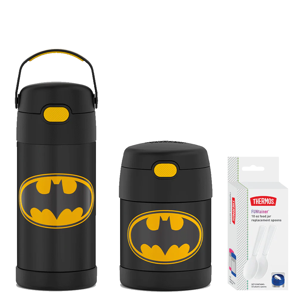 Batman 12oz FUNtainer Water Bottle & 10oz Food Jar Bundle