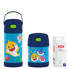 Baby Shark 12oz FUNtainer Water Bottle & 10oz Food Jar Bundle