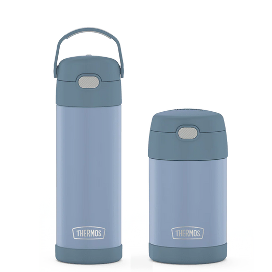 16oz FUNtainer Water Bottle & Food Jar Bundle - Denim