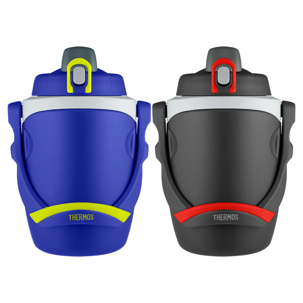 64oz Insulated Water Bottle Blue & Black Bundle