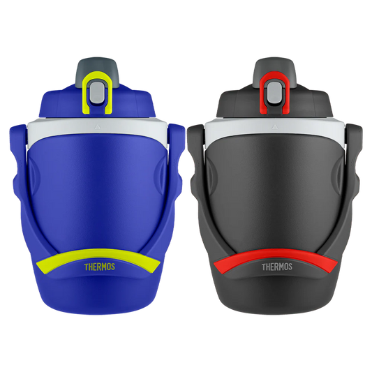 64oz Insulated Water Bottle Blue & Black Bundle