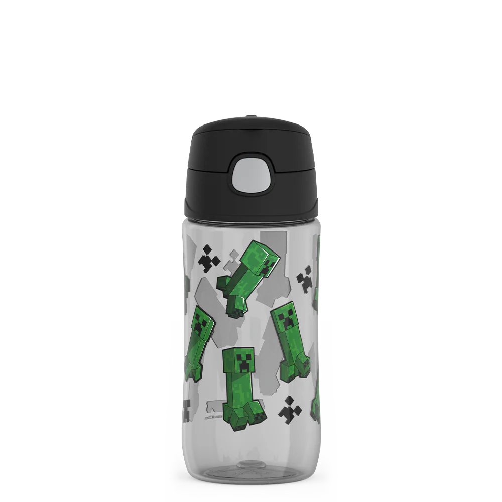 16oz THERMOS® KIDS WATER BOTTLE WITH SPOUT LID MINECRAFT