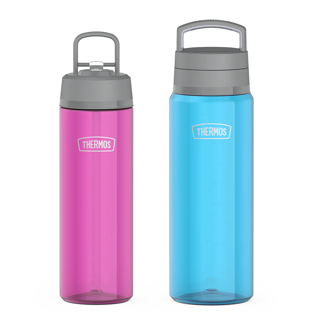 26oz Straw Lid & 32oz Screw Top Lid Lightweight Water Bottle Bundle - Aubergine & Teal