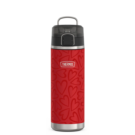 24oz ICON™ WATER BOTTLE WITH SPOUT - TONAL HEARTS