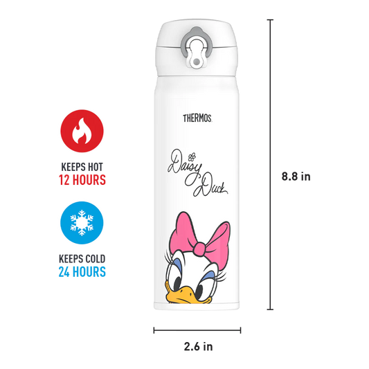 16oz STAINLESS STEEL DIRECT DRINK BOTTLE - DISNEY DAISY DUCK SIGNATURE