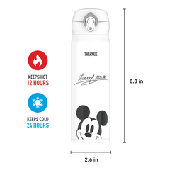16oz STAINLESS STEEL DIRECT DRINK BOTTLE - DISNEY MICKEY MOUSE SIGNATURE