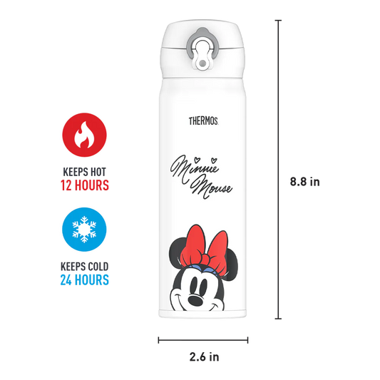 16oz STAINLESS STEEL DIRECT DRINK BOTTLE - DISNEY MINNIE MOUSE SIGNATURE