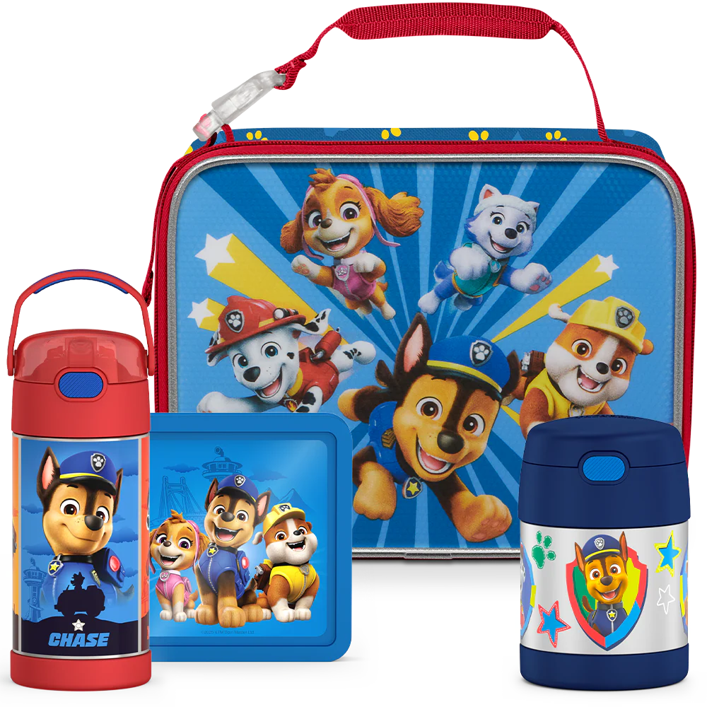Paw Patrol Bundle - Soft Lunch Box, 12oz FUNtainer® Water Bottle, 10oz FUNtainer® Food Jar & Hard Ice
