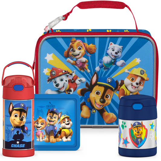 Paw Patrol Bundle - Soft Lunch Box, 12oz FUNtainer® Water Bottle, 10oz FUNtainer® Food Jar & Hard Ice