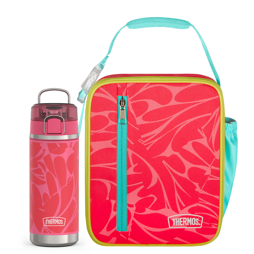 Abstract Petals Upright & 18oz Icon™ Kids Water Bottle Bundle