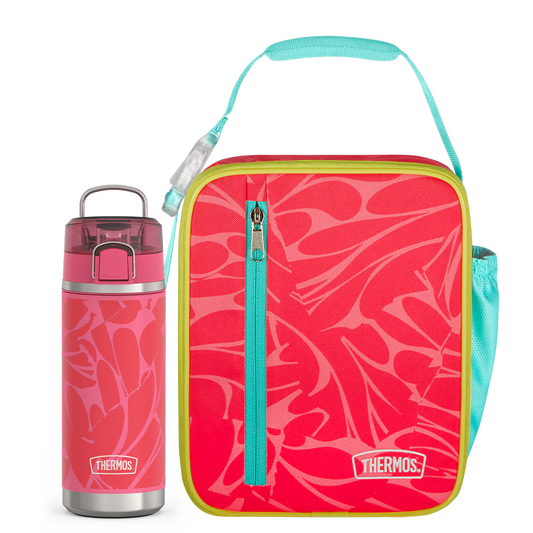 Abstract Petals Upright & 18oz Icon™ Kids Water Bottle Bundle