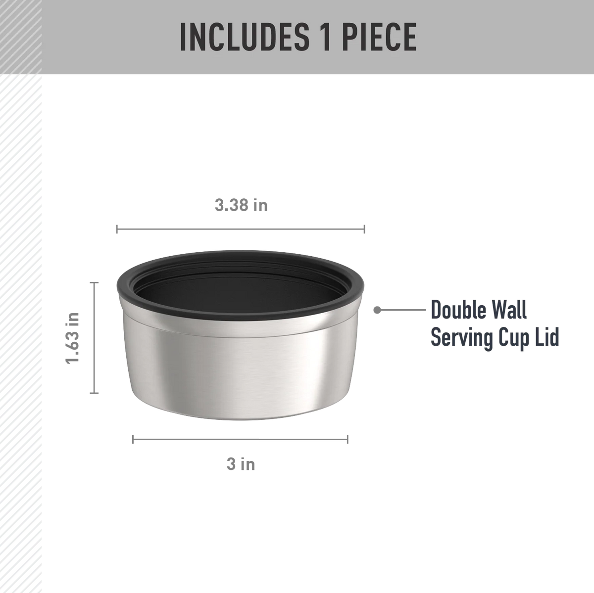 16oz + 24oz STAINLESS KING™ FOOD JAR - REPLACEMENT SERVING CUP LID