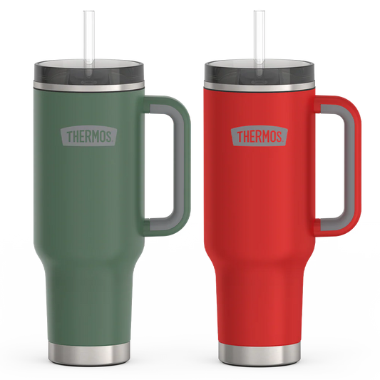 40oz Cup Holder Mug Holiday Bundle - Alpine Green & Crimson