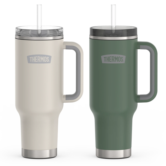40oz Cup Holder Mug Bundle - Sandstone & Alpine Green