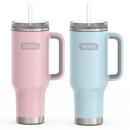 40oz Cup Holder Mug - Sunset Pink & Glacier