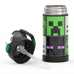 12oz FUNTAINER® WATER BOTTLE MINECRAFT