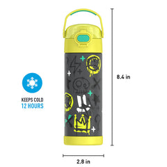 16oz FUNTAINER® WATER BOTTLE WITH LOCKING LID