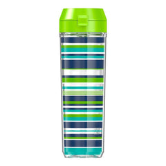 24oz DOUBLE WALL WATER BOTTLE NAVY STRIPES